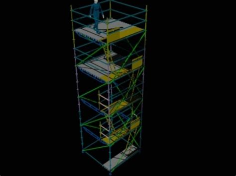 Scaffolding D Metallic Structure Scaffolding In Autocad Cad Library