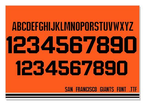 San Francisco Giants Jersey Font Ttf Etsy