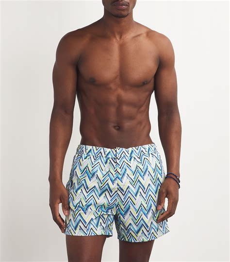 Mens Missoni Blue Zigzag Swim Shorts Harrods Uk