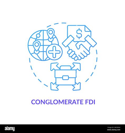 Linear Conglomerate Fdi Icon Stock Vector Image And Art Alamy