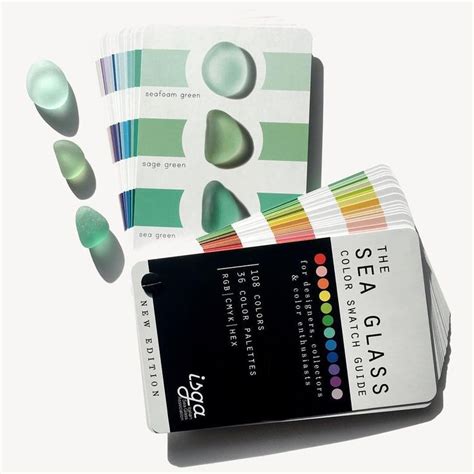 The Sea Glass Color Swatch Guide 2017 Edition Featuring 6 New Colors 108 Palettes And