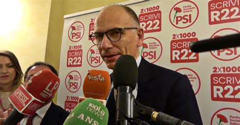 Crisi Di Governo L Appello Di Letta Ai Partiti Avanti Con L