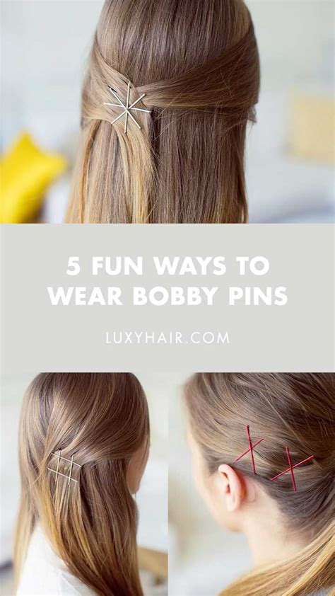 5 Trendy Ways To Wear Bobby Pins Wavy Hairstyles Tutorial Bobby Pin