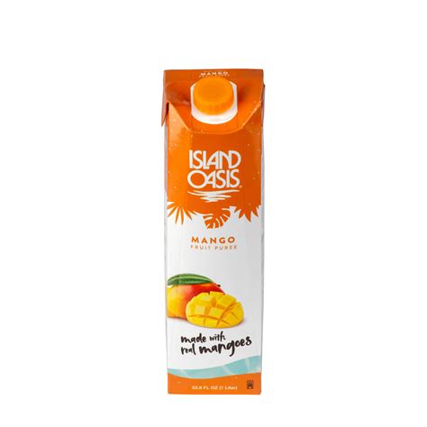 Island Oasis Mango Fruit Puree Beverage Mix 12 X 1 Ltr