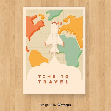 P Ster Vintage De Viaje En Dise O Plano Vector Gratis