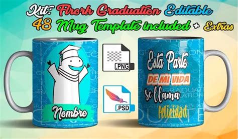 Flork Kit Graduaci N Plantillas Para Tazas Psd Extra Meses