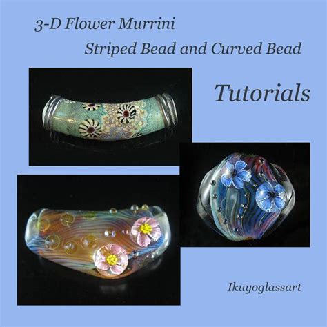 3 In One Lampwork Tutorial How To Make 3 D Flower Murrini Etsy Lampwork Bead Jewelry