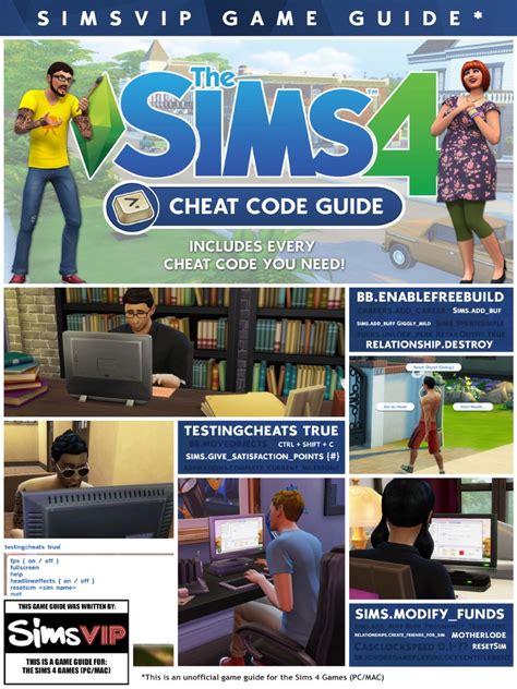 Pdf Simsvip S Sims 4 Cheats Guide Single Page Dokumen Tips