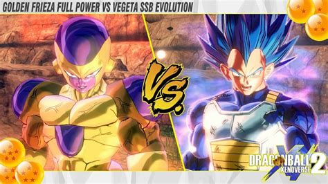 Full Power Golden Frieza Vs Ssb Evolution Vegeta Dragonball Xenoverse 2 Youtube