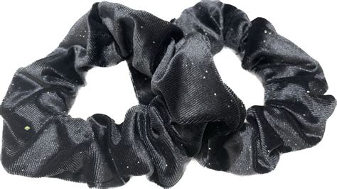 Bling Welurowa gumka do włosów scrunchie 2szt ze srebrnymi