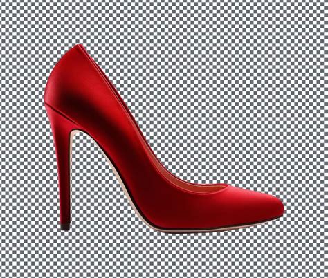 Premium Psd Elegant Red Velvet Heels Isolated On Transparent Background