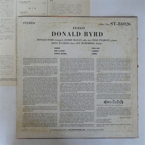 【やや傷や汚れあり】46083431【国内盤キングbluenote美盤】donald Byrdfuegoの落札情報詳細 Yahoo