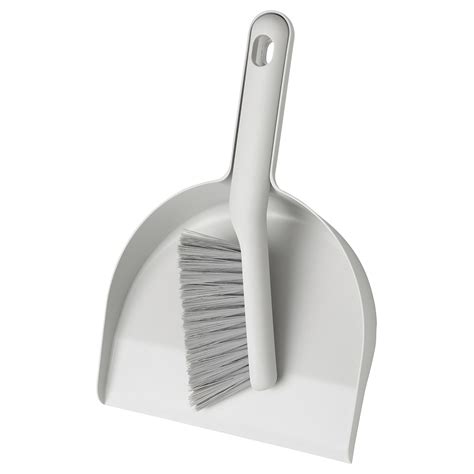 PEPPRIG dust pan and brush, gray - IKEA