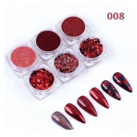 Nail Chrome Effect - Nail Art Set 6pcs #8 | Universal Nail Supplies