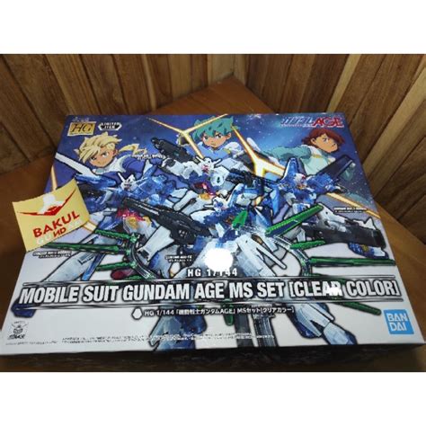 Jual HG Gundam Age 1 144 Mobile Suit Gundam Age MS Set Clear Color