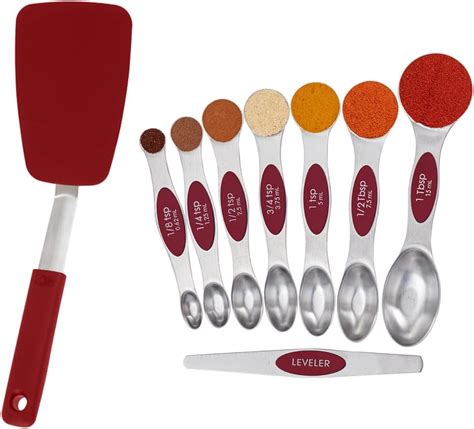 Amazon Gorilla Grip Silicone Spatula And Measuring Spoons 8 Piece