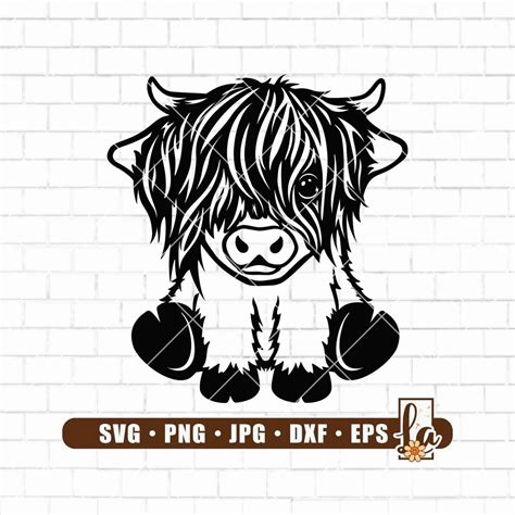 Highland Cow Svg Baby Highland Cow SVG Cute Highland Cow SVG Highland