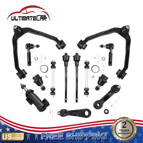 Set 13 Front Upper Control Arm Ball Joints Tie Rod For Chevrolet Tahoe