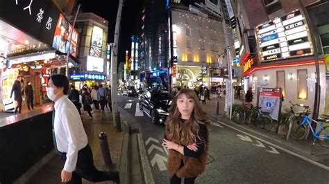 Shinjuku In Tokyo😸【4k 360°】💖夜の大久保公園にはキレイなお姉さんがいっぱいでした、外国人のお姉さんもいっぱいでした