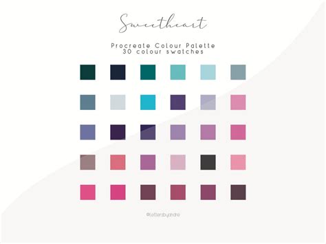Procreate Color Palette | Color Palette | Digital Color Palette | Color ...