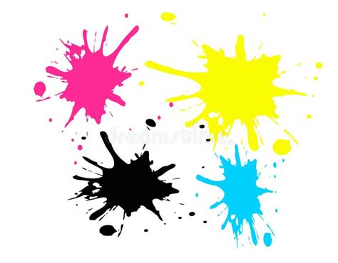 Cmyk New Splat Stock Vector Illustration Of Cmyk Printing