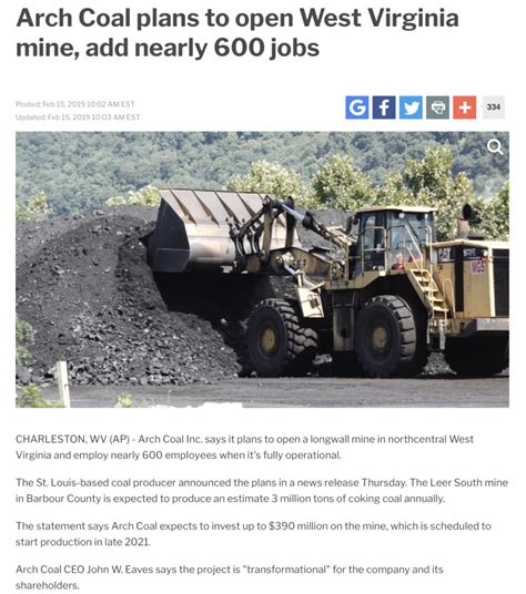 Arch Coal plans to open West Virginia mine, add nearly 600 jobs | Burn More Coal