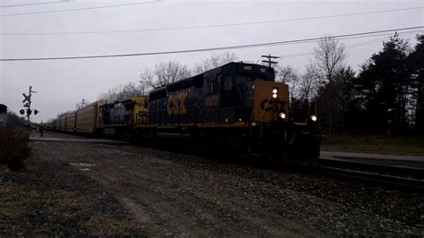 Csx Q264 Eastbound Going Down The Westshore At Attridge Road Milepost