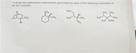 solved  draw  carbocation intermediate generated  cheggcom