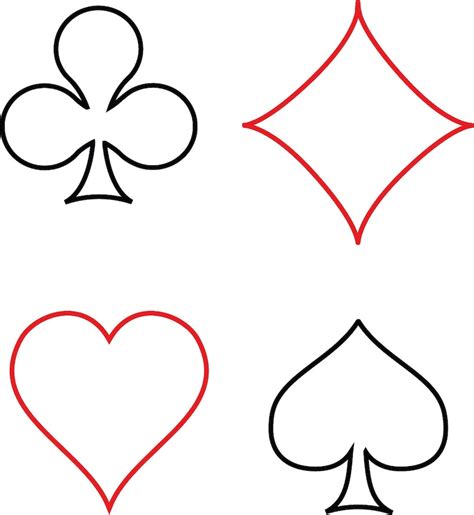 Card Suits Svg Svg Files Diamond Heart Spade Club Clip Etsy