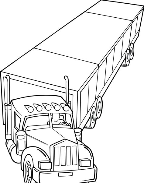 Coloring Pages Of Trucks And Trailers