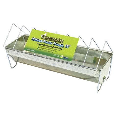 Ware Galvanized Steel Chicken Feeder Trough Medium