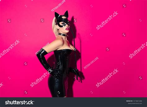 Beautiful Dominant Blonde Vamp Mistress Bdsm Stock Photo