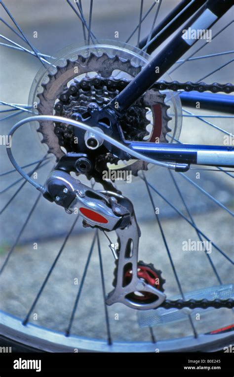 Derailleur Gear Mechanism Of Bicycle Stock Photo Alamy