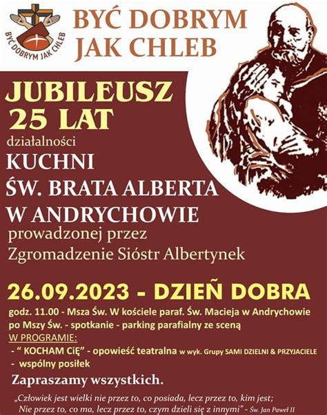 Jubileusz 25 lecia Kuchni św Brata Alberta Fakty Wadowice Bądź