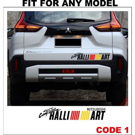 Mitsubishi Xpander Ralliart Sticker Design For Rear Door 1pc Only