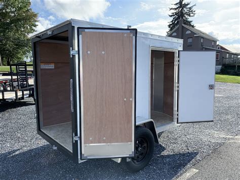 5 X8 3K ITI Cargo Flat Top V Nose Enclosed Trailer Burkholder