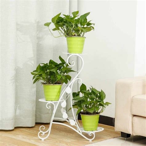 3 Tier Metalen Bloem Plant Display Stand Home Gard Grandado