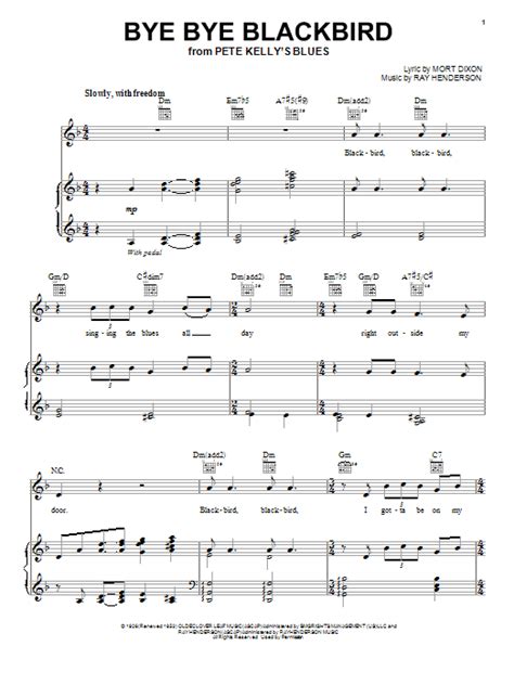 Bye Bye Blackbird Sheet Music Direct