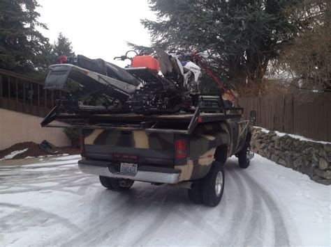 Brothers Timbersled Snowbike Loaded Up On The Dually Ready For A