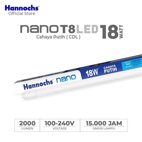 Jual Hannochs Nano T Led Watt Cahaya Putih Lampu Neon