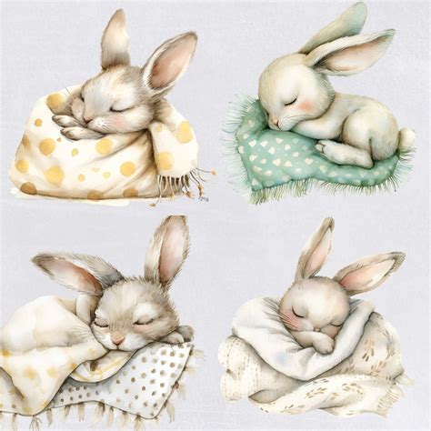 Sleeping Bunny Clipart Cute Rabbit Asleep Sweet Dreams Png Nursery