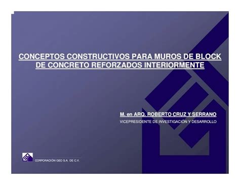 PDF Conceptos Constructivos Para Muros De Block De Concreto 2