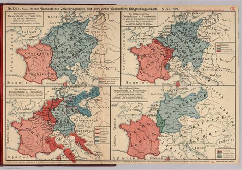 World War I Map German Nr 221 Military Events January 3 1918