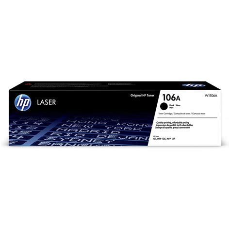 Cartouche De Toner Laser Authentique Hp A Noir W A