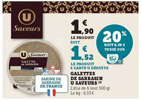 Promo Galettes De Sarrasin U Saveurs Chez Super U ICatalogue Fr