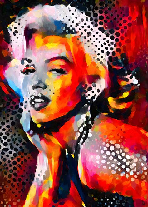 Pop Art Marilyn Monroe Portrait Colorf Painting By Dizlarka Artmajeur