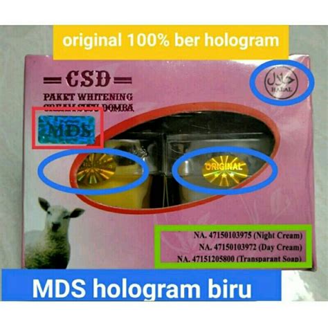 Jual CSD PAKET WHITENING CREAM SUSU DOMBA MDS ORIGINAL 100 CREAM SUDOM