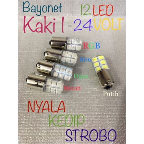 Jual Lampu LED Bemper Truk Bis Bayonet Kaki 1 24 Volt Dan 12volt 12 Led