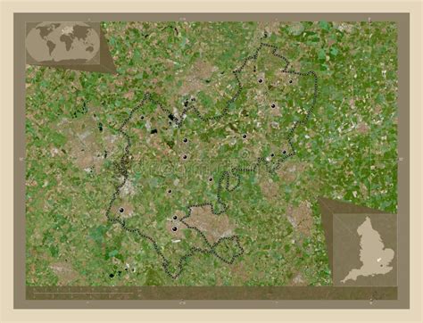 Central Bedfordshire England Great Britain High Res Satellit Stock