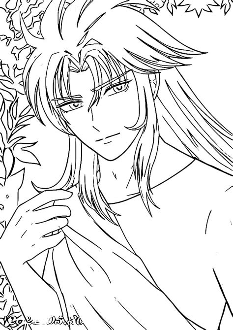 Coloriage Cool Saint Seiya Visage Téléchargez imprimez ou coloriez